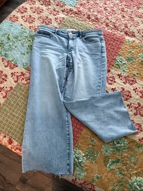 Light Blue cropped Wide-Leg Women's Jeans